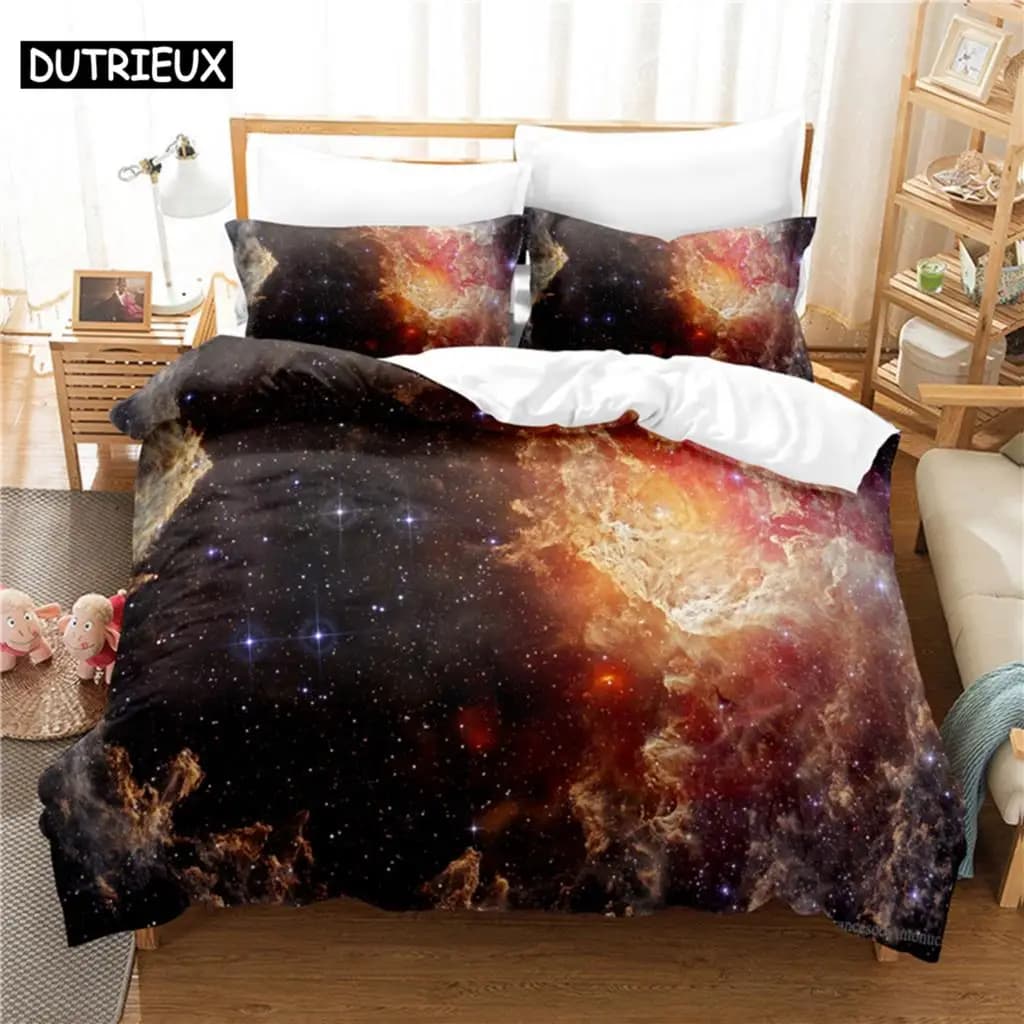 Set biancheria da letto cielo stellato Set copripiumino Biancheria da letto 3d Biancheria da letto con stampa digitale Set biancheria da letto queen size Design alla moda