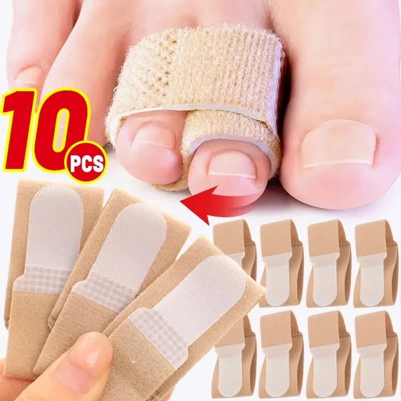 Reusable Hammer Toe Straightener, Toe Splints Cushions Bandages, for Correcting Crooked & Overlapping Toes Protector
