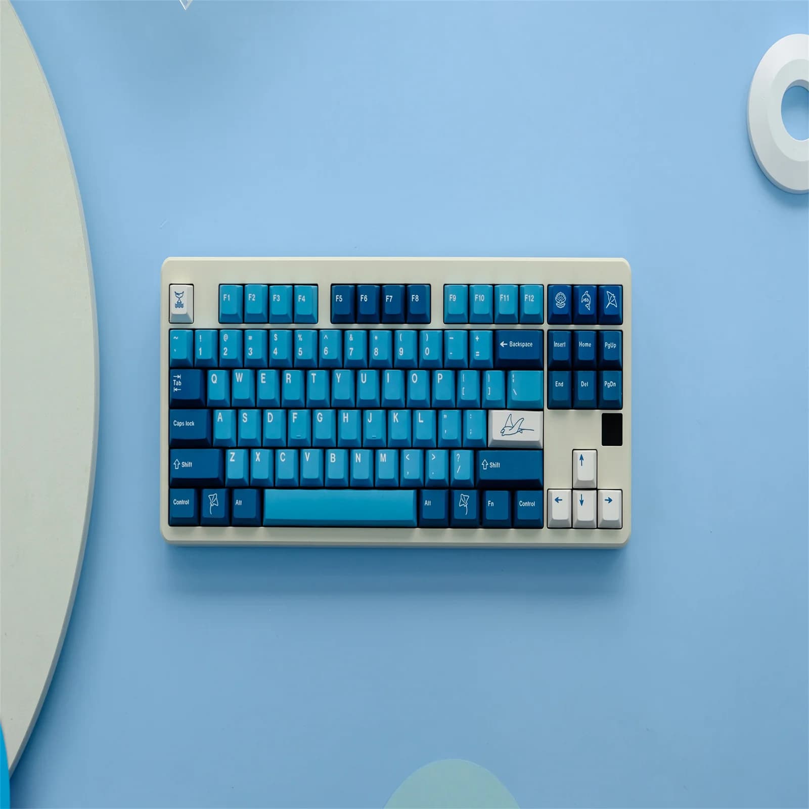 GMK Devil Fish Copritasti Set 129 Keys PBT Cherry Covers DYE-SUB Custom GMK Keyboard Covers for Mechanical Keyboard