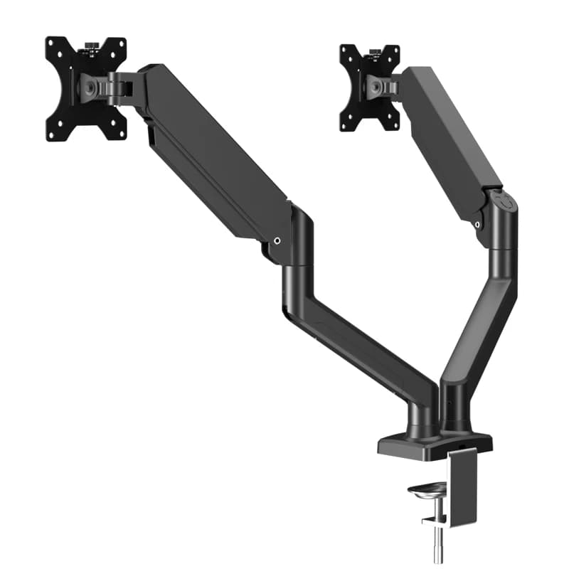 Supporto da scrivania per monitor singolo 14-32 pollici con molla a gas, movimento completo a 360° ° Supporto Girevole VESA 75/100 con Morsetto a C/Passacavo per Ufficio Domestico