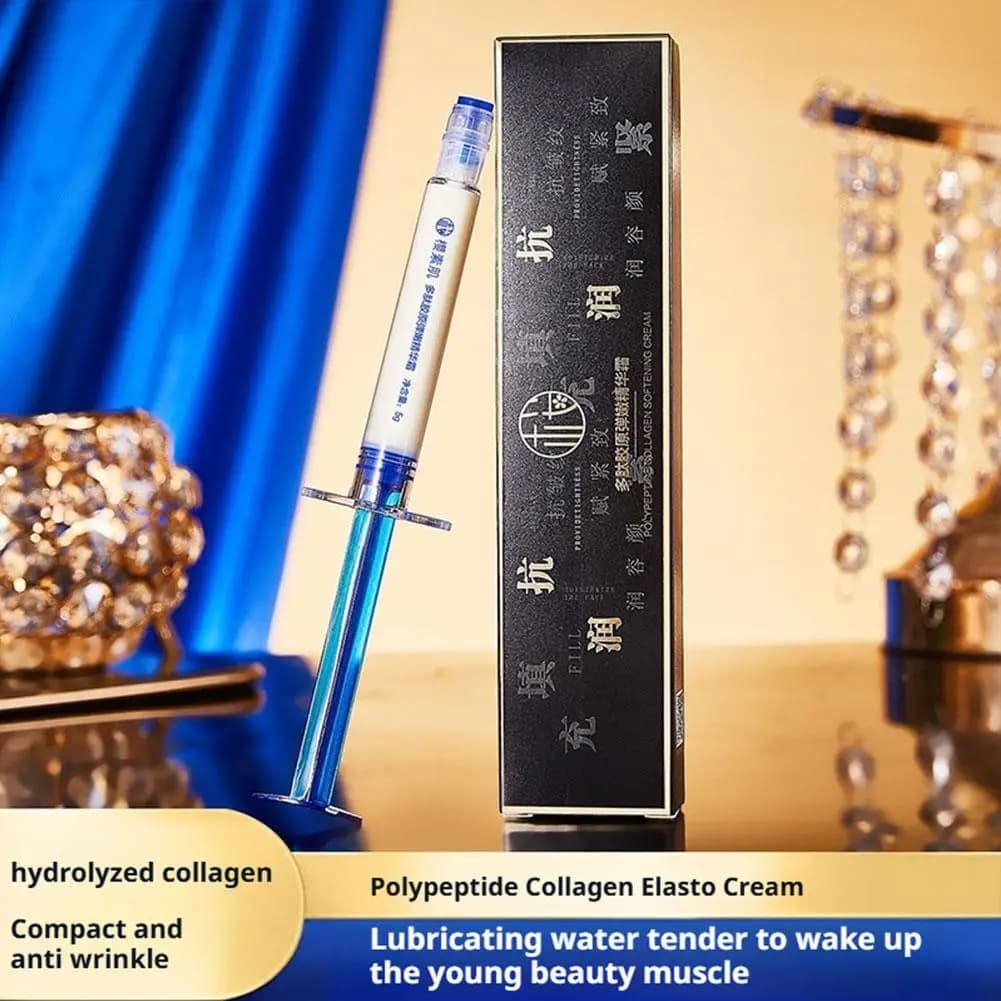 Crema al Collagene Micromolecolare, Essenza di Collagene Polipeptidico, Crema Viso Idratante e Nutriente, Lozione Antirughe e Ammorbidente