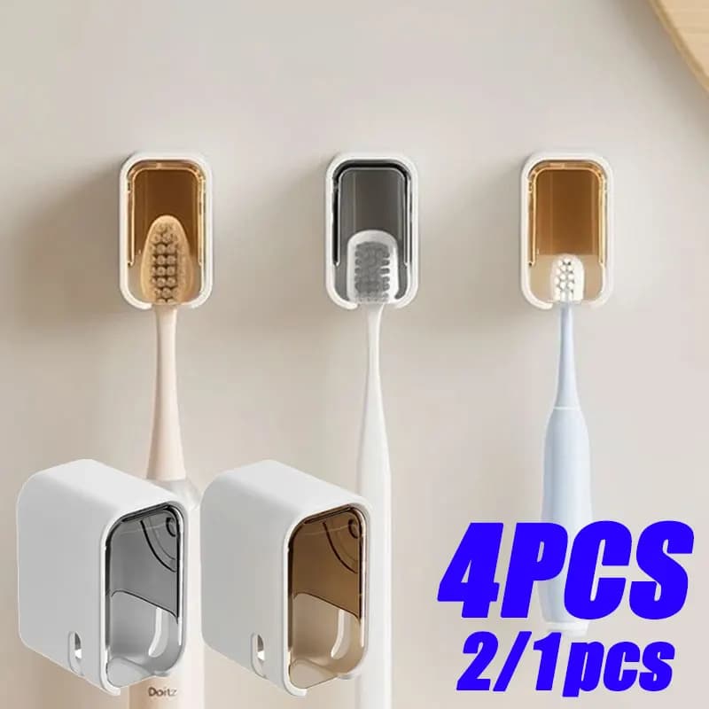 Bathroom brush holder without drilling, Glass holder for neck and toothbrush, Electric Toothbrush holder - Wholesale