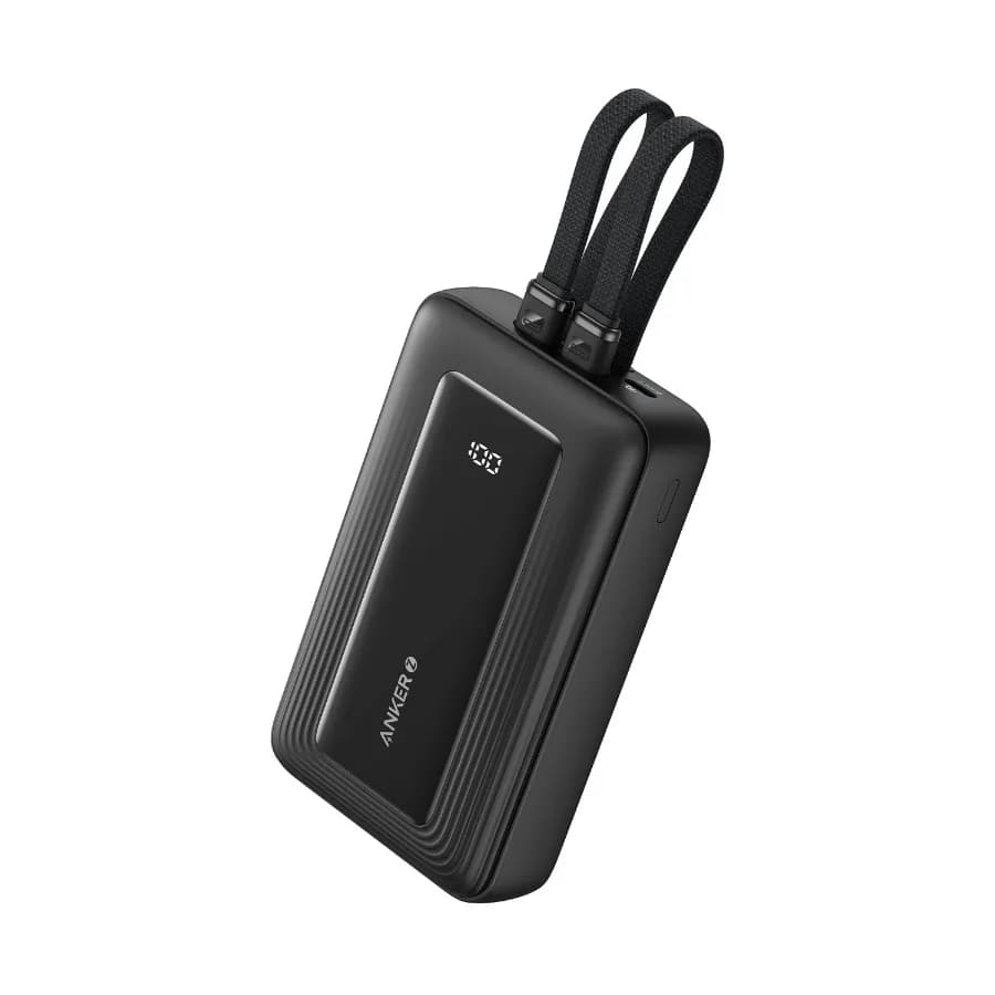 Power Bank da 20.000mAh con Ricarica Rapida 30W, Cavi USB-C + Lightning MFi Integrati, USB-C e USB-A