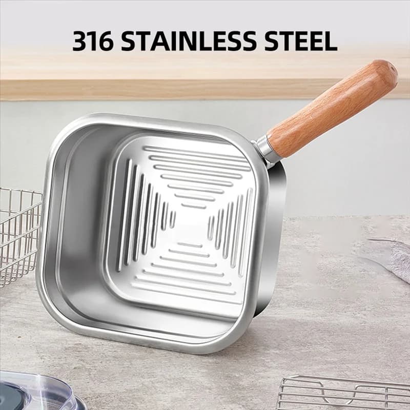 VOFUN-Padella Scatola per la conservazione degli alimenti all'aperto Friggitrice portatile Pentola a vapore Pentola elettrica a gas Utensili da cucina