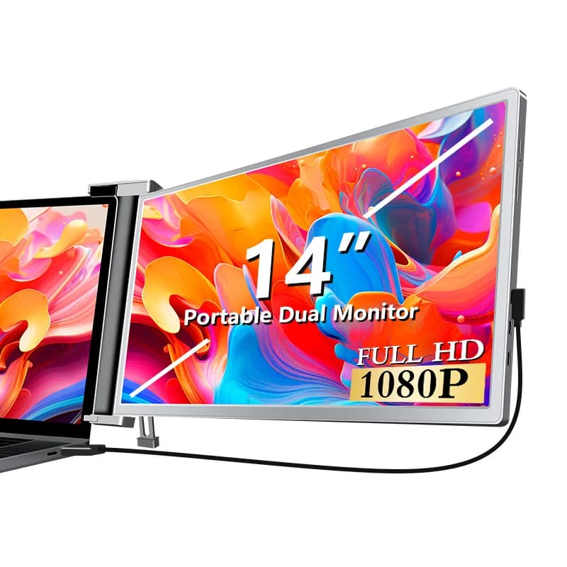 Produttore Laptop da 14 pollici Doppio schermo con pannello IPS FHD Doppio schermo Extender per laptop per sistemi Win e IOS S14 FOPO