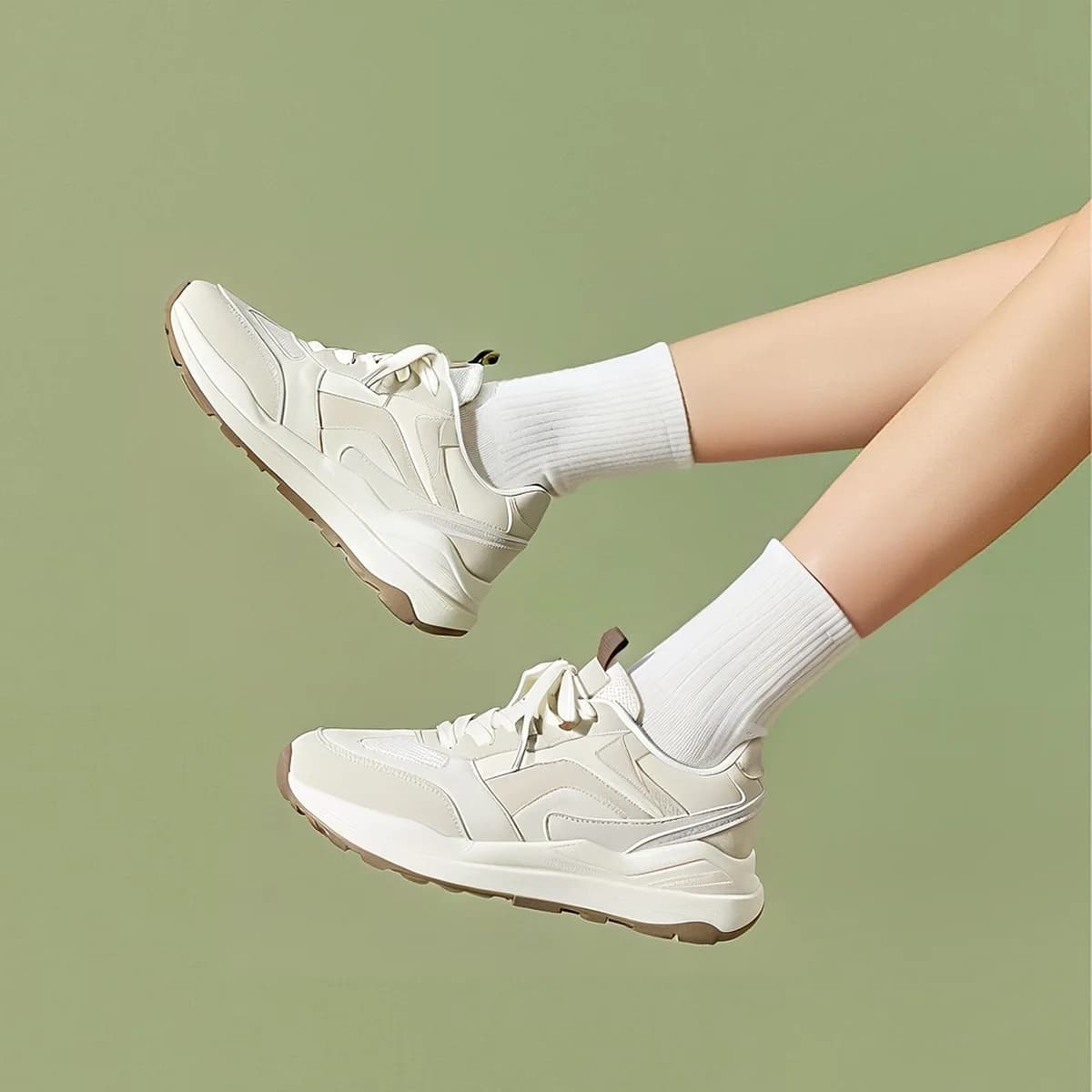 Fashionable Casual Shoes Dad Shoes Women's 2025 Spring New Popular Thick Flat Bottom Lightweight Sports Running Shoes