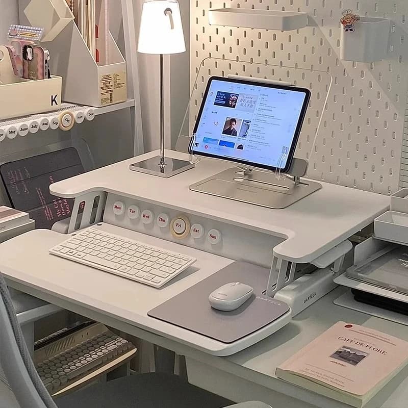 Standing desk Lifting workbench Computer desk Desktop heightening notebook desktop folding stand Table