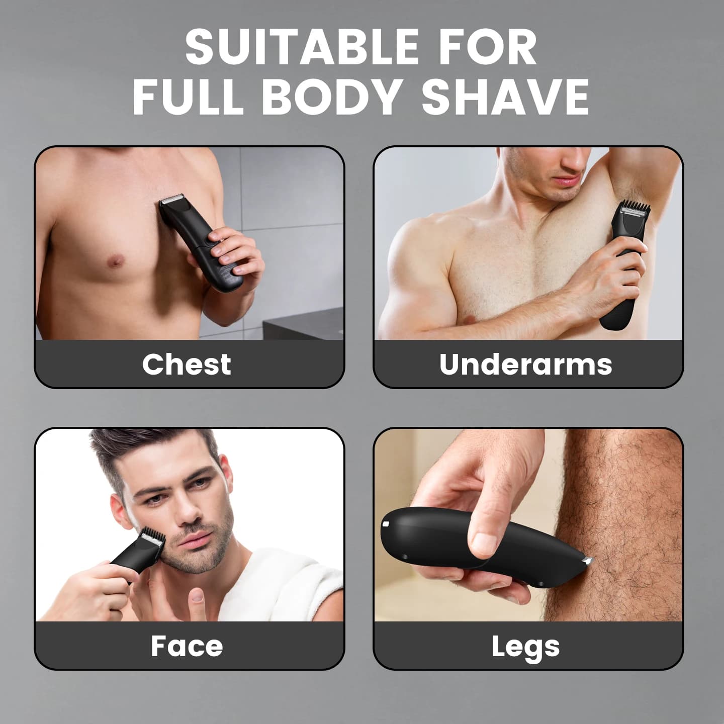 OMUONE Electrical Shaver for Men Body hair Shaver Private Area Trimmer Type-C USB Gechargeable Shaving Beard Machine