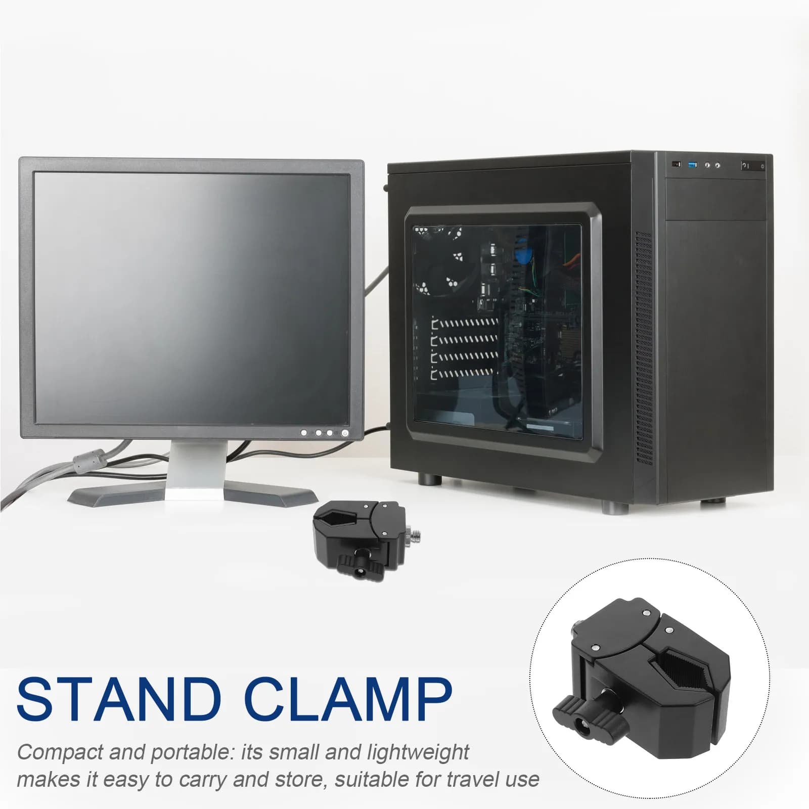 Professional Metal Microphone Stand Clamp Desk Tripod Pole Adapter Mic Arm Thread Mount Stable Compact Lightweight Audio