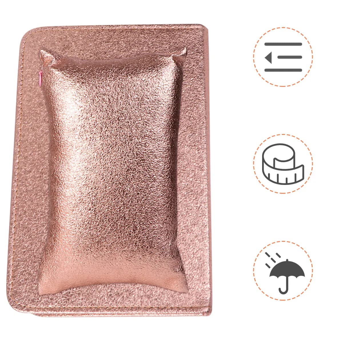 2Pcs Portable Foldable Hand Rest for Nail Salon PU Hand Pillow Ergonomic Wrist Support Manicure Comfort Pad Armrest