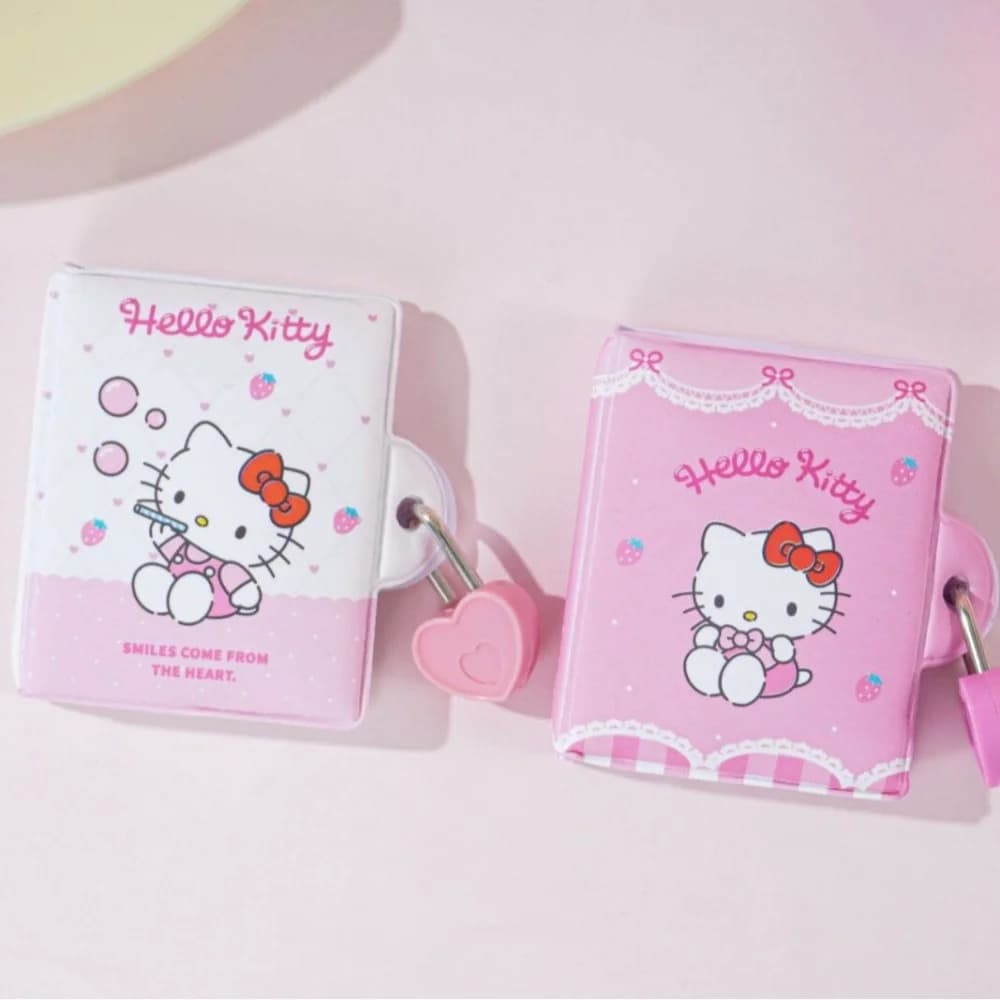 Diario con Serratura per la Privacy Sanrio Originale, Agenda Portatile Hello Kitty, Quaderno Tascabile, Regalo di Cancelleria per Ragazze
