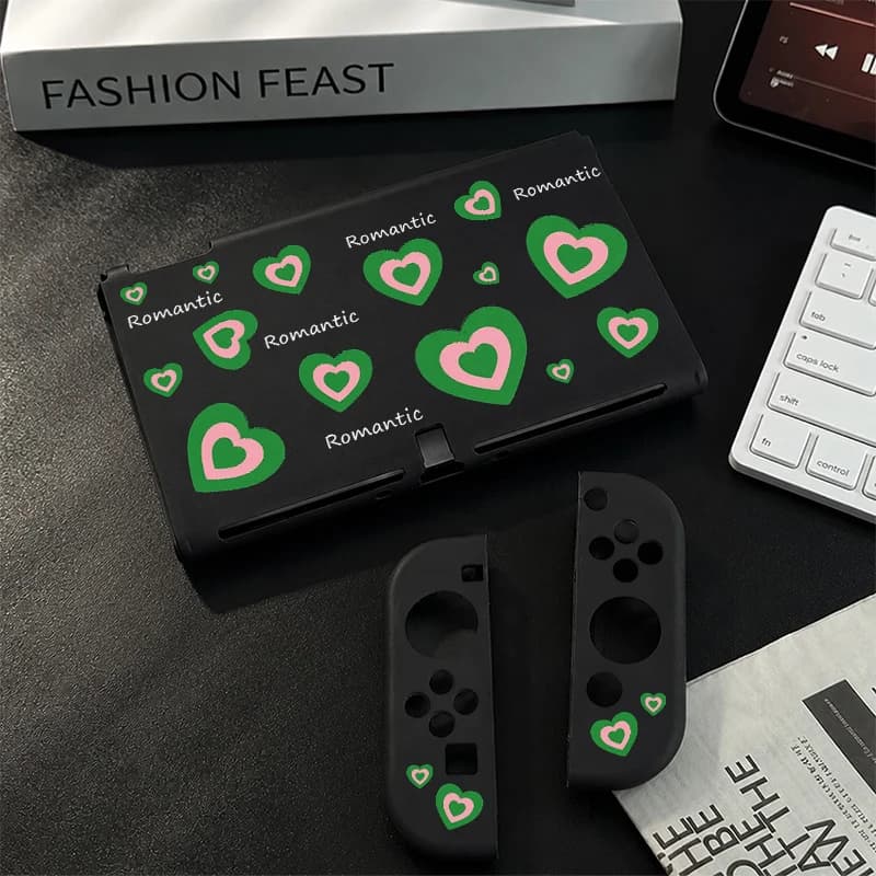 Soft TPU Protective Case Sweat Slip-Resistant Controller Case for Nintendo Switch OLED Dockable Cover Detachable Joy-Con