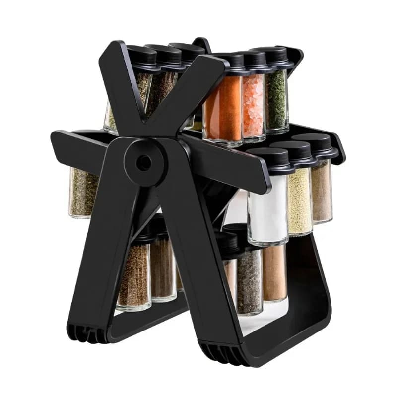 Rotary Ferris wheel type plastic seasoning rack set bottle jar spice jar seasoning bottle