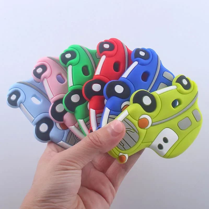 BPA Free 1pc a forma di auto in Silicone Baby massaggiagengive roditore giocattoli per la dentizione del bambino prodotti masticabili regalo di allattamento per neonato
