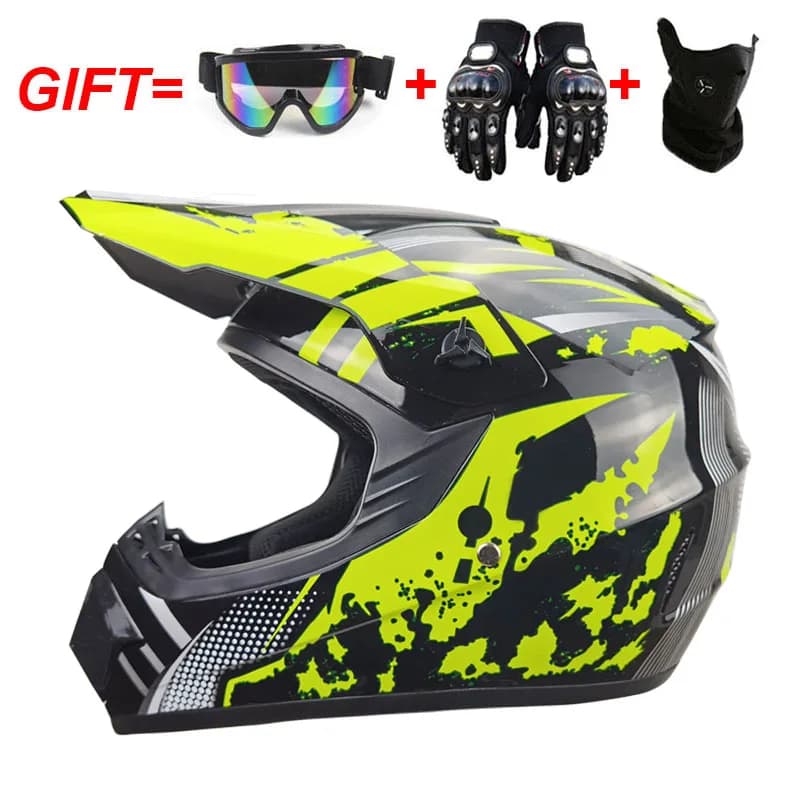2023 invia 3 regali gratuiti casco Moto fuoristrada DOT Motocross bike downhill AM DH cross caschi Moto integrale