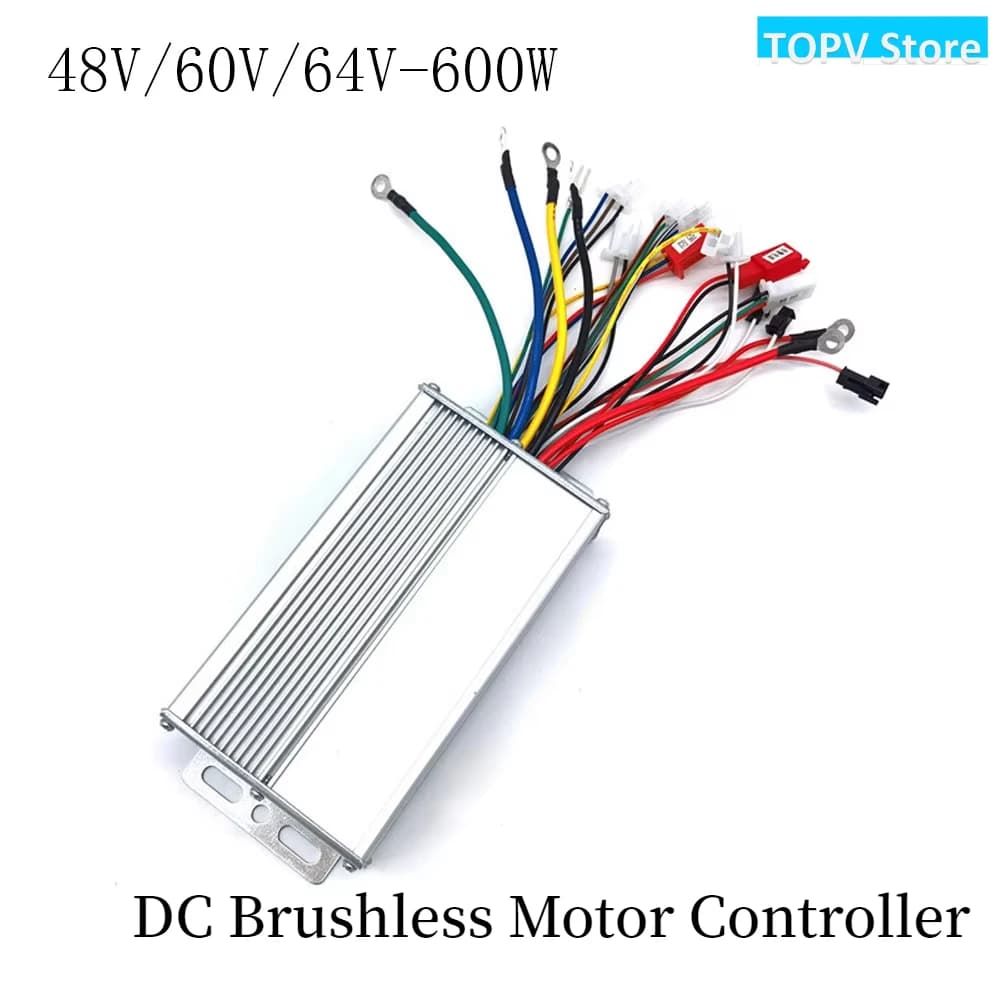 Controller per Motore Brushless Bici Elettrica 48/60/64V 600W, Controller Elettrico DC, Ricambio per E-Scooter