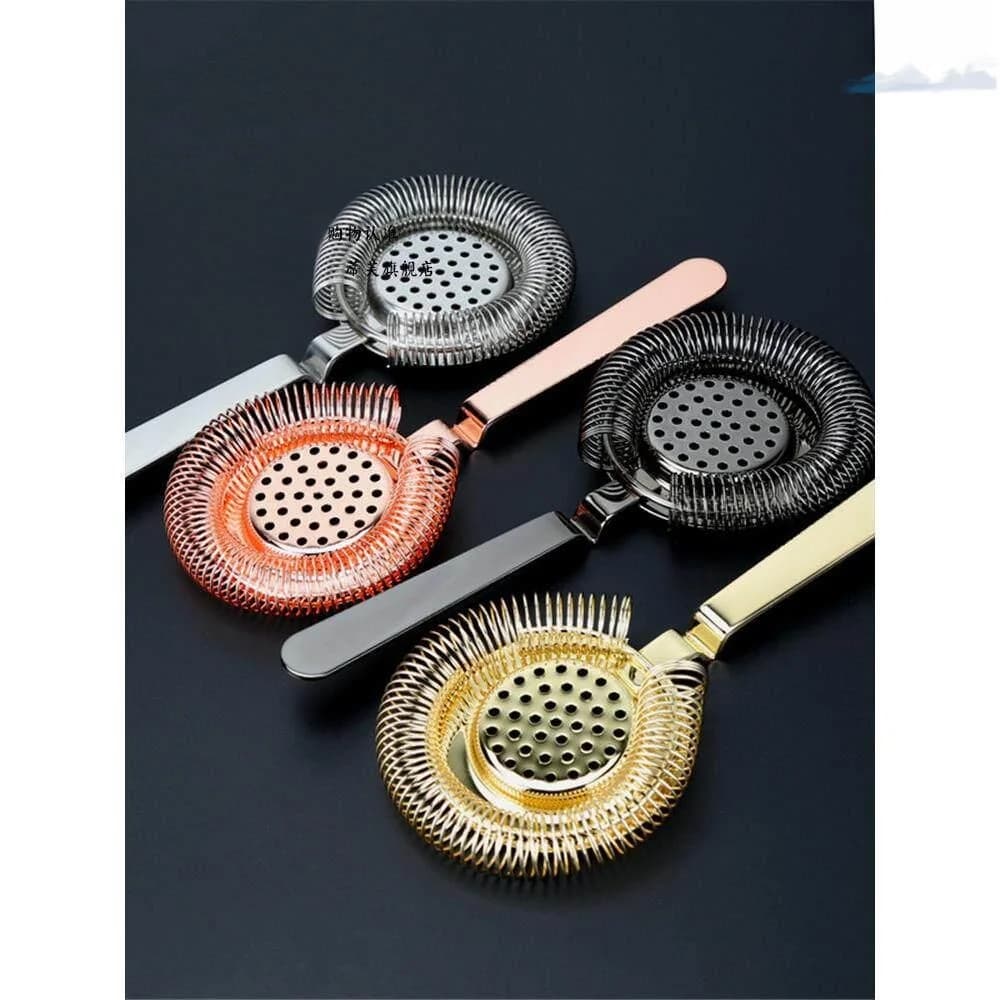 Professional European Style Stainless Steel Cocktail Shaker Ice Strainer Bartender Tool Alcohol Filter Separator Drinkware