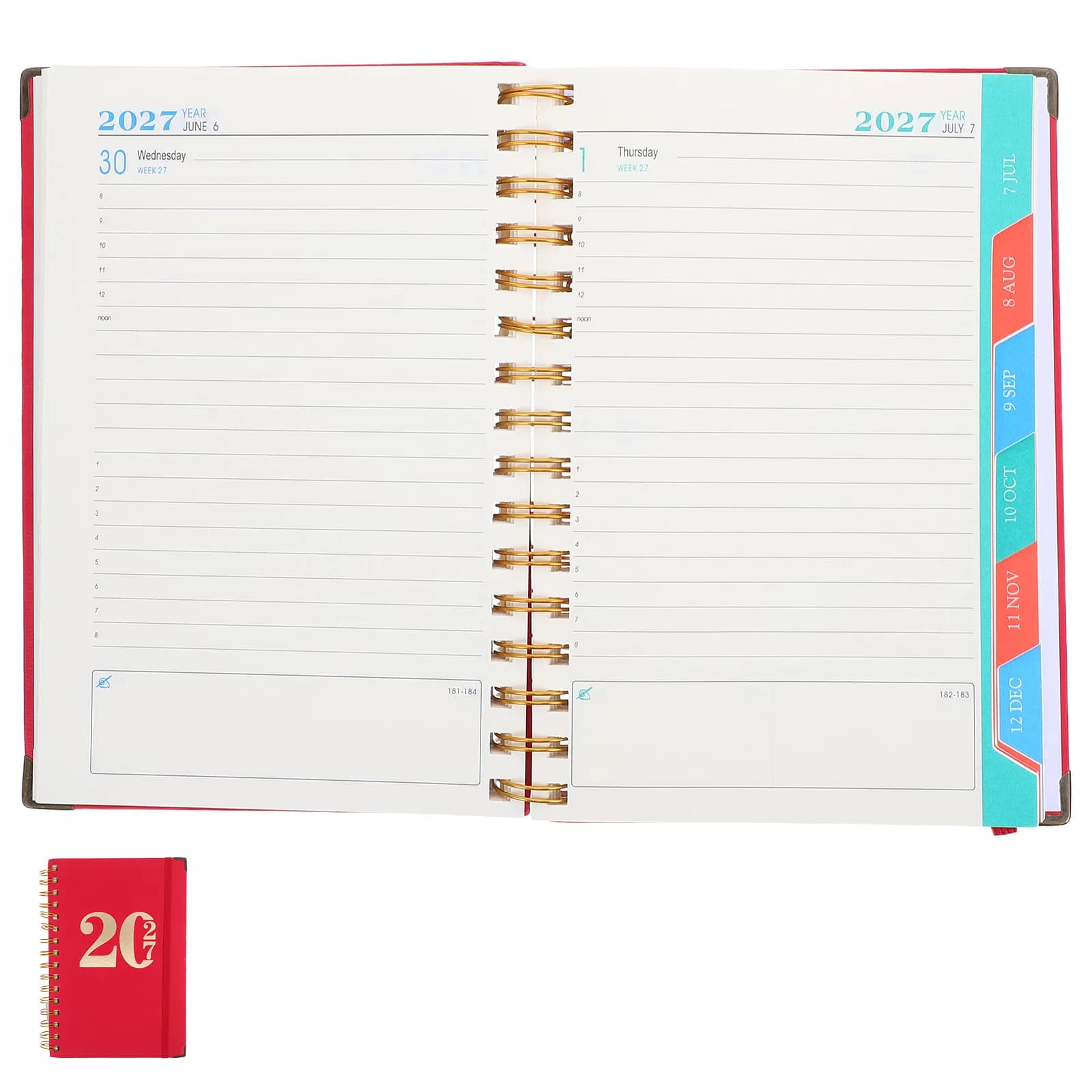 Management Planning Manual Daily Journal and Planner Full Page Organizer Weekly Monthly Notebook