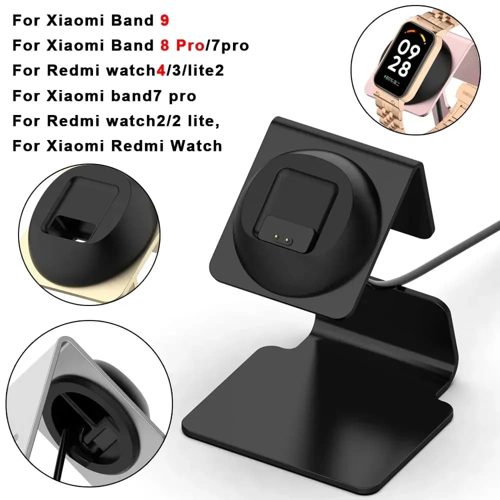 Cavo di ricarica per Smartwatch e supporto per caricabatterie per Xiaomi Band 9 8Pro 7Pro, stazione di ricarica per Mi Watch 4 3 2 Lite