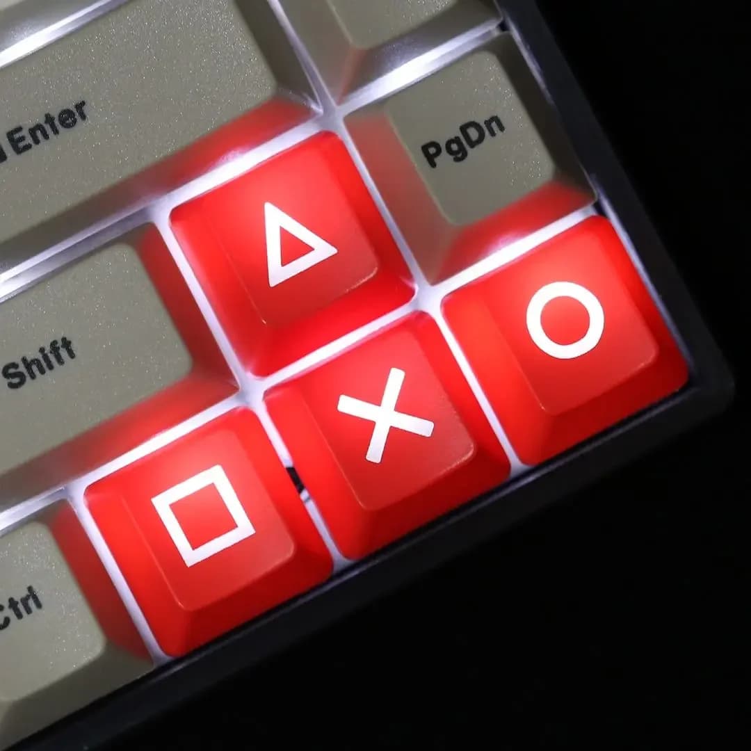Set di copritasti con direzione triangolare quadrata ad anello incrociato di Esc Enter WASD Arrow Key Caps per tastiera meccanica Profilo OEM ABS