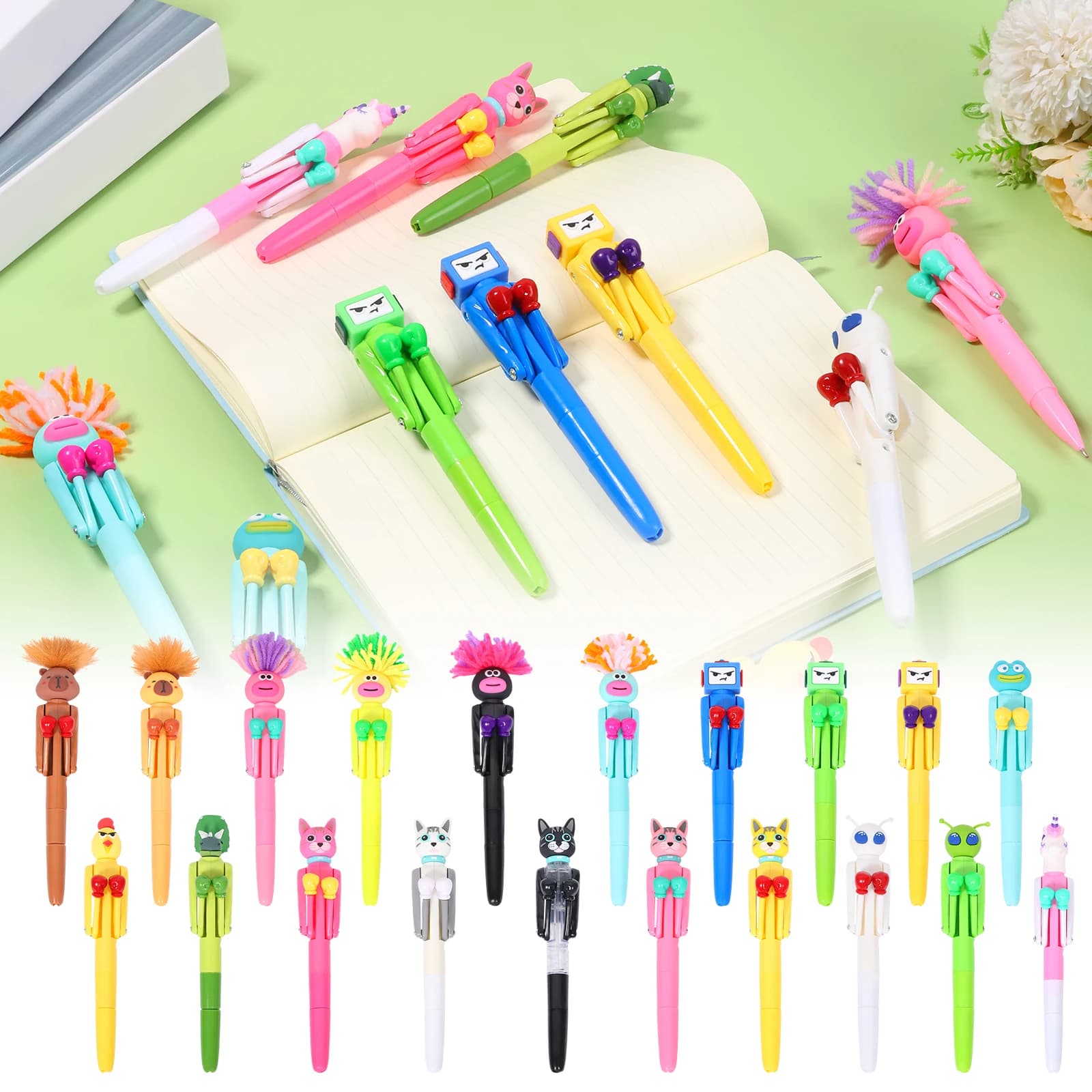 Penna a Sfera Creativa a Forma di Pugile, Penna Gel Antistress per Studenti, Regalo Giocattolo, Penne Neutre, Materiale Scolastico