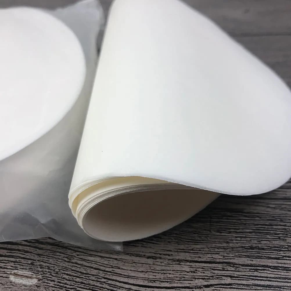 1Pack 50 Round Silicone Oil Paper Sheets Baking Liner Non-Stick Double-Sided Greaseproof Parchment for Oven Air Fryer Bbq