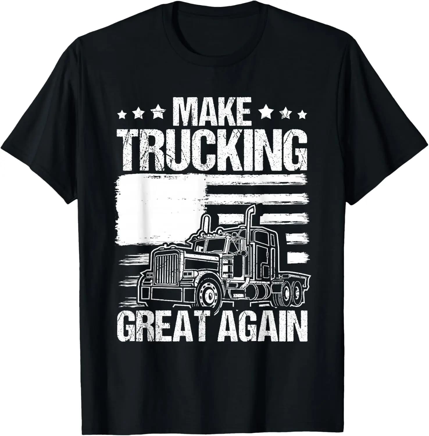 Make Again Trucking T-Shirt 100% Cotton Trendy Y2K Short-Sleeve Tee-Soft, Quick-Drying, Moisture-Wicking; Ideal Sports Casual