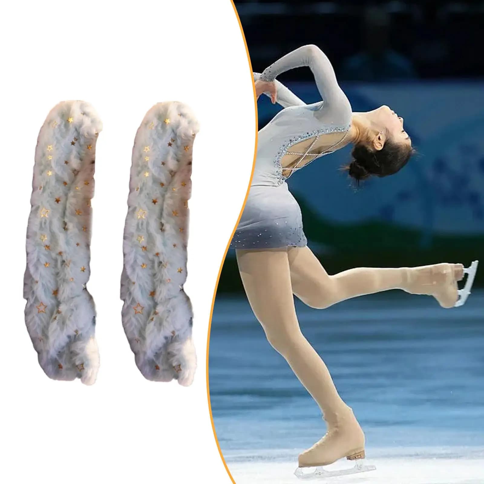 Portable Skate Protector Water Absorbing Blade Cover Winter Supply for Ice Skates and Figure Training