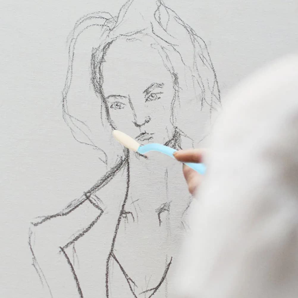 1 Set Tergicristallo in spugna Frullatori di plastica Frullatori di carta Arte Artista Schizzo Strumenti di disegno Kit per miscelare sbavature Cancellare il carbone