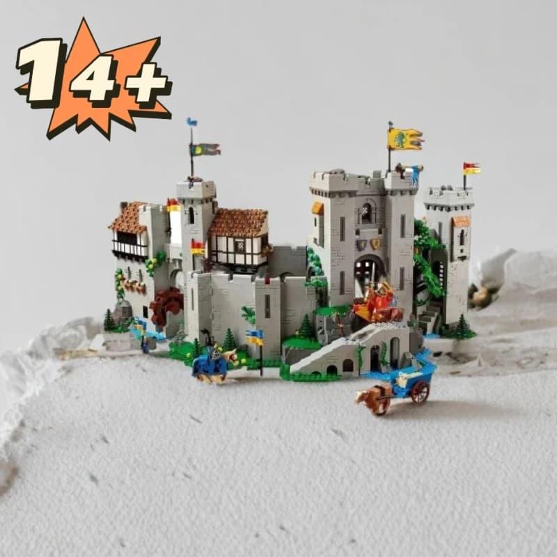 Set di Costruzioni Compatibili con il Castello del Re Leone, 4514 Pezzi, Blocchi Educativi per Bambini, Regalo di Natale e Compleanno