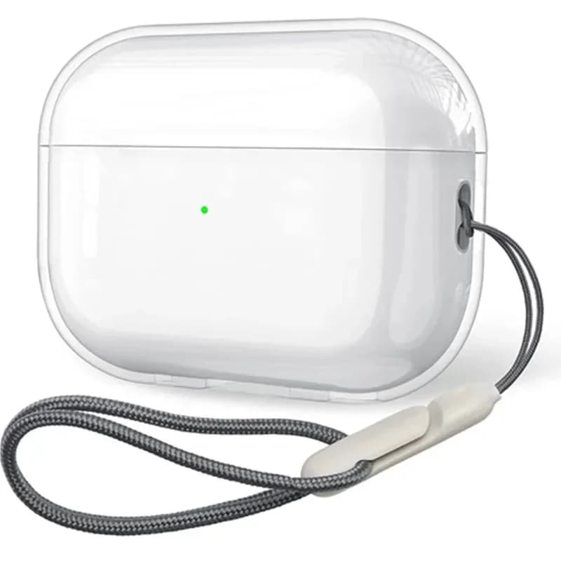 Soft Transparent TPU headphone case for Airpods 4 3 2 1 Pro Pro 2 Pro 3 shockproof with cord for Airpods 4 Refill case