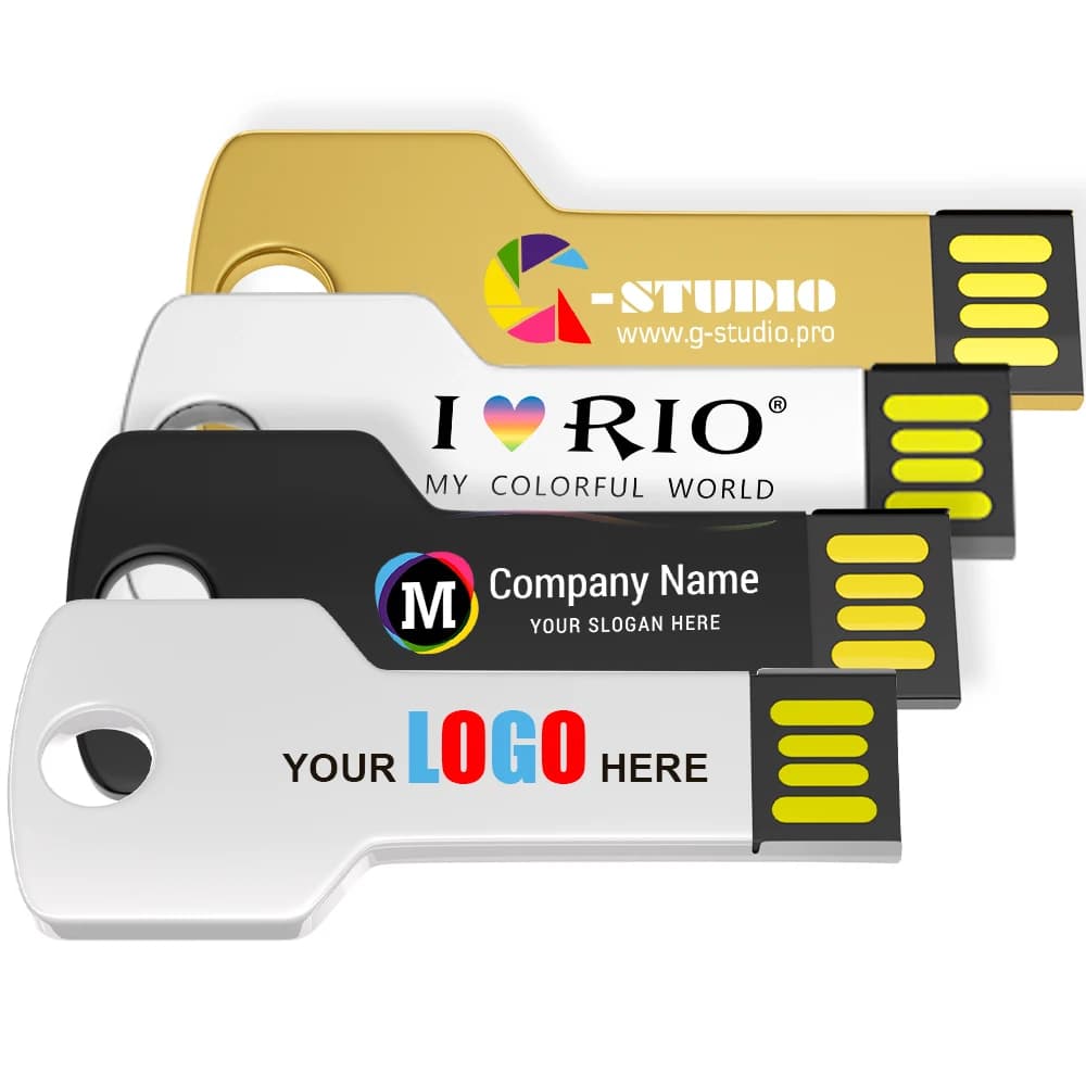 Chiavetta in metallo Pen Drive 128 GB Logo personalizzato gratuito Chiavetta USB 64 GB Stampa a colori Memory Stick Regalo aziendale creativo Pendrive 32 GB