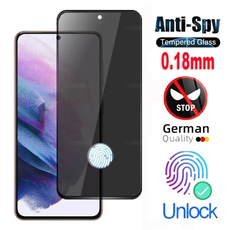 2 pezzi di protezione per lo schermo in vetro temperato anti-spia da 0,2 mm per Samsung Galaxy S26 S25 Edge S24 Ultra S23 S22 S21 Plus Note 20