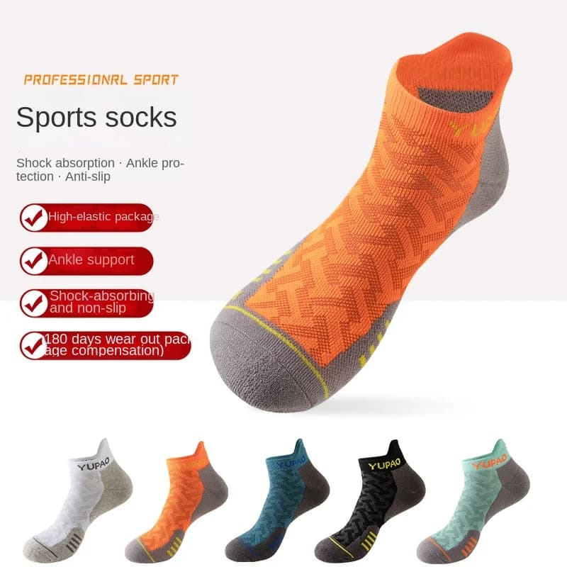 3 Pairs New Men's Professional Sports Short Socks Thick Towel Quick Dry Wicks Men's Fitness Running Ankle Socks Man Gift