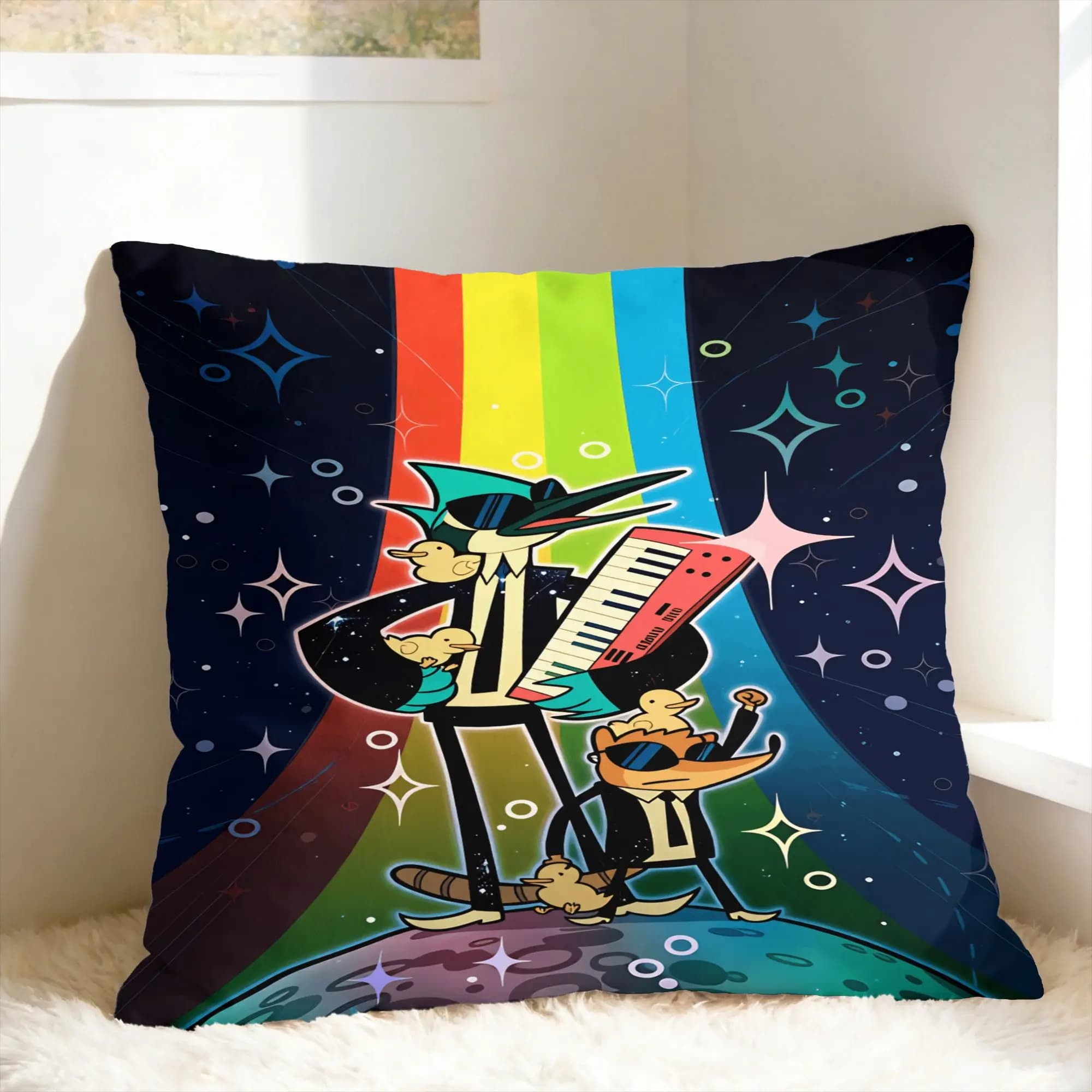 Fodera per cuscino R-Regular Show, federa moderna per divano, auto, decorazioni per la casa, morbida fodera per cuscino, regalo