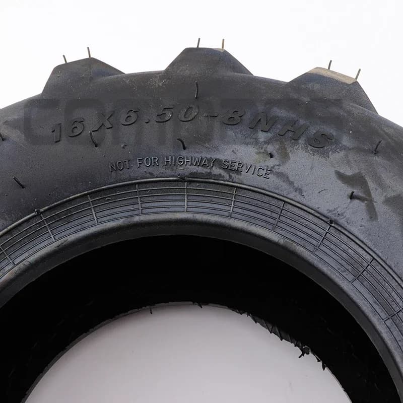 Ruote da 16 Pollici 16x6.50-8 Pneumatico Tubeless con Cerchio in Ferro da 8 Pollici per ATV, Spazzaneve, Tosaerba, Veicoli Agricoli, Attrezzi, Parti di Pneumatici per Auto
