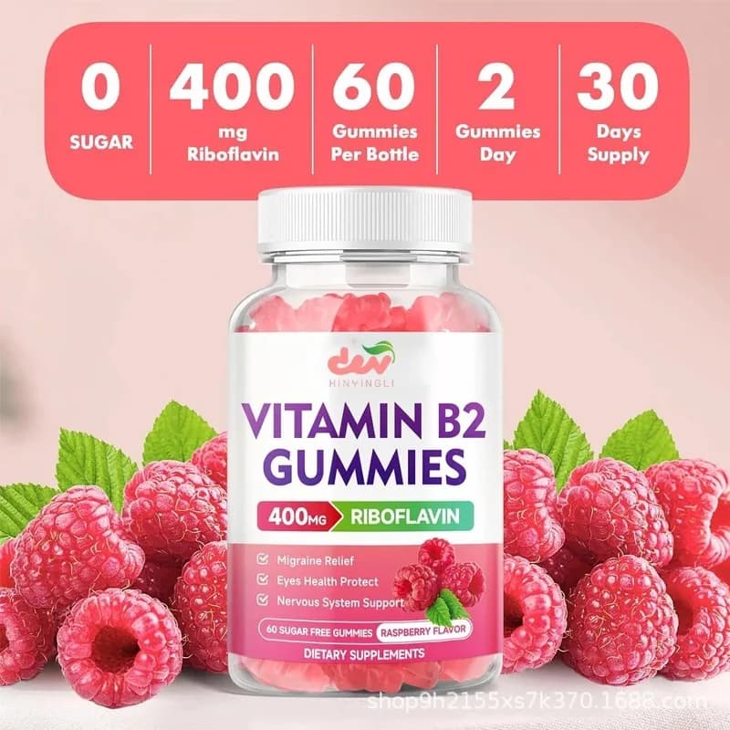 Vitamin B2 gummed candies provide energy and nutritional supplements to promote skin growth, development and health.