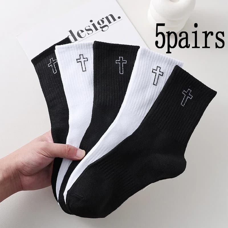 Calze sportive unisex a tubo medio, quattro stagioni, casual, semplici e versatili, calze lunghe da donna, di tendenza, sottili, per coppie, molto vendute.