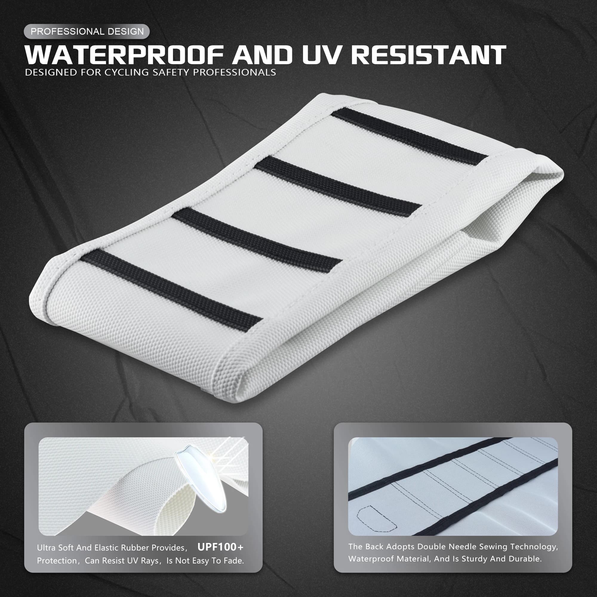 Powerzone Universal Soft Seat Cover For SXF EXC KXF CRF YZF WR TC TE Waterproof Non-slip Ribbed Motorcycle Seat Cover