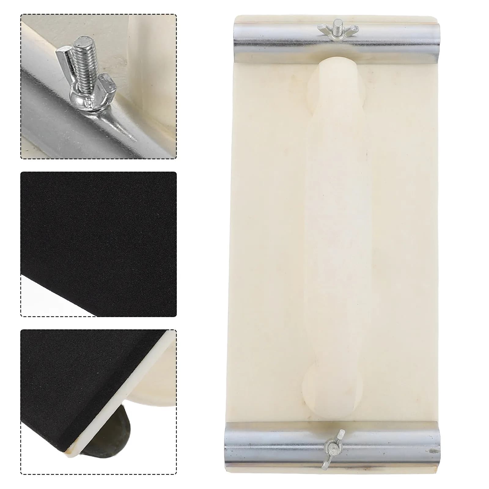 Sandpaper Holder Handle Sanding Block for Drywall Wood 9.04x4.13 Inch Manual Putty Finishing Tool Ergonomic Hand Sander Dustless