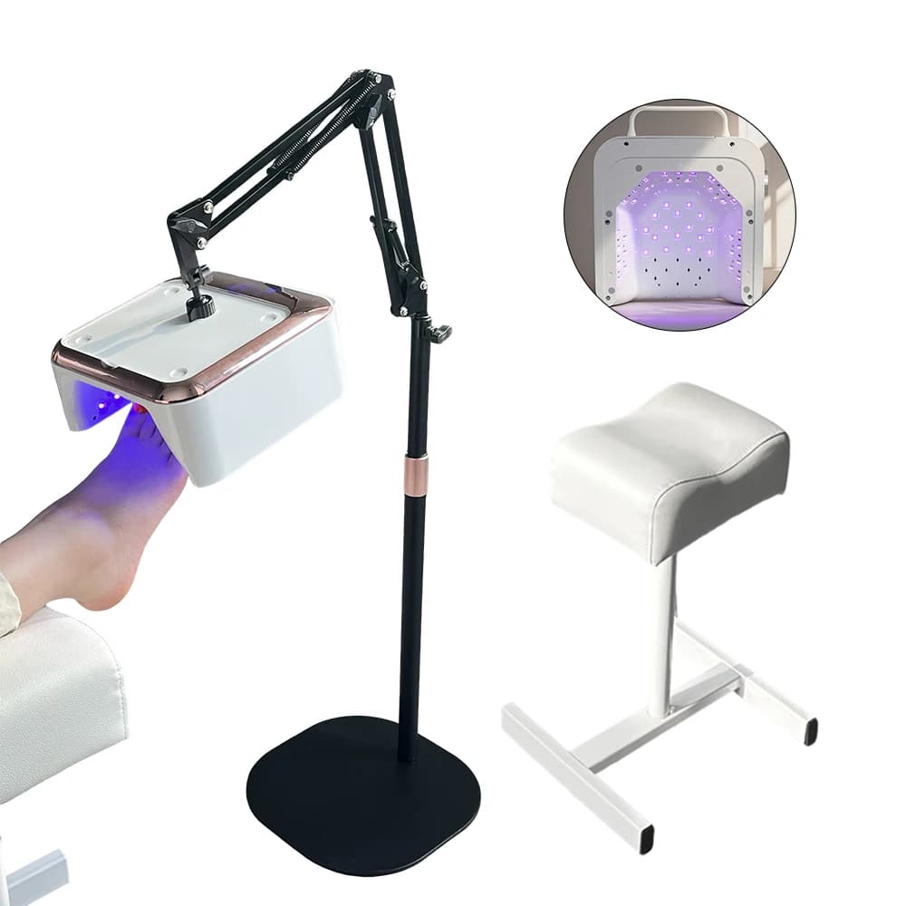 Lampada da Tavolo UV LED Nera Oro 2026, Popolare e Professionale, Senza Fili, Ricaricabile, con Ventola, per Unghie, Doppia Mano