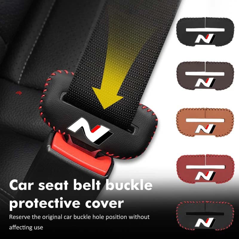 Auto Cintura di Sicurezza Fibbia Della Copertura Della Protezione Anti-Graffio Accessori Per Hyundai N Linea i20 i30 Sonata Tucson Azera Elantra Veloster
