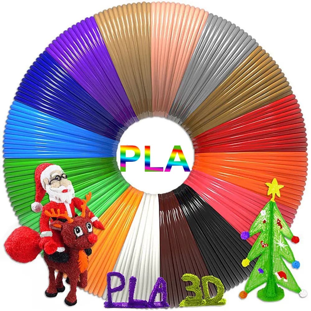 PLA Filament for 3D Pen Printing 10/20/30 Colors 50M 100M 150M 200M Refilling Smellless Plastic for 3D Children's Printing Pens