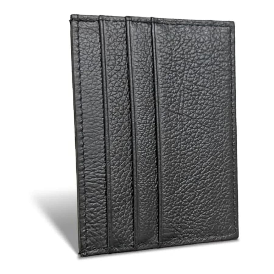 Cit Card Holder Wallet RFID Blocking Slim Cit Card Cases Holder Premium Leather Minimalist Front Pocket Small Wallet with 6 Car