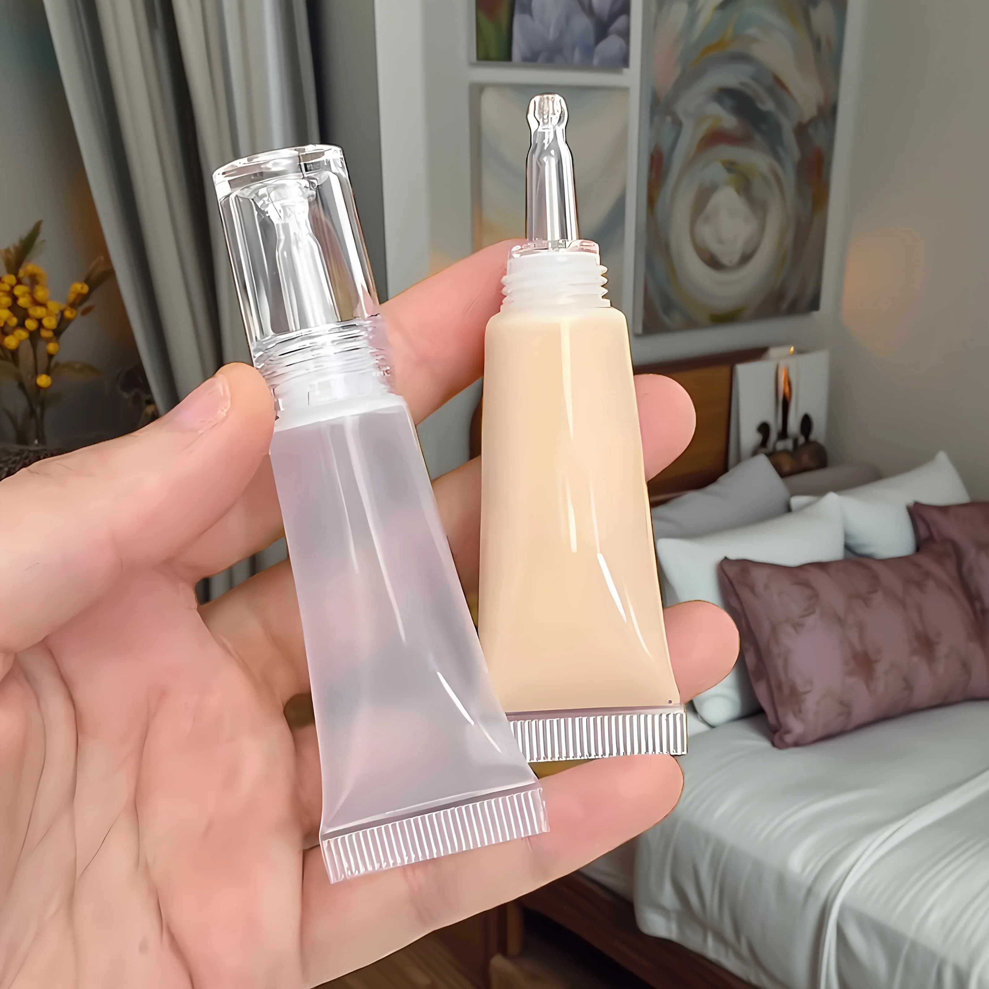 Mini Contenitori da Viaggio per Fondotinta e Siero - Contenitori Cosmetici Portatili a Prova di Perdite, Perfetti per gli Essenziali da Viaggio