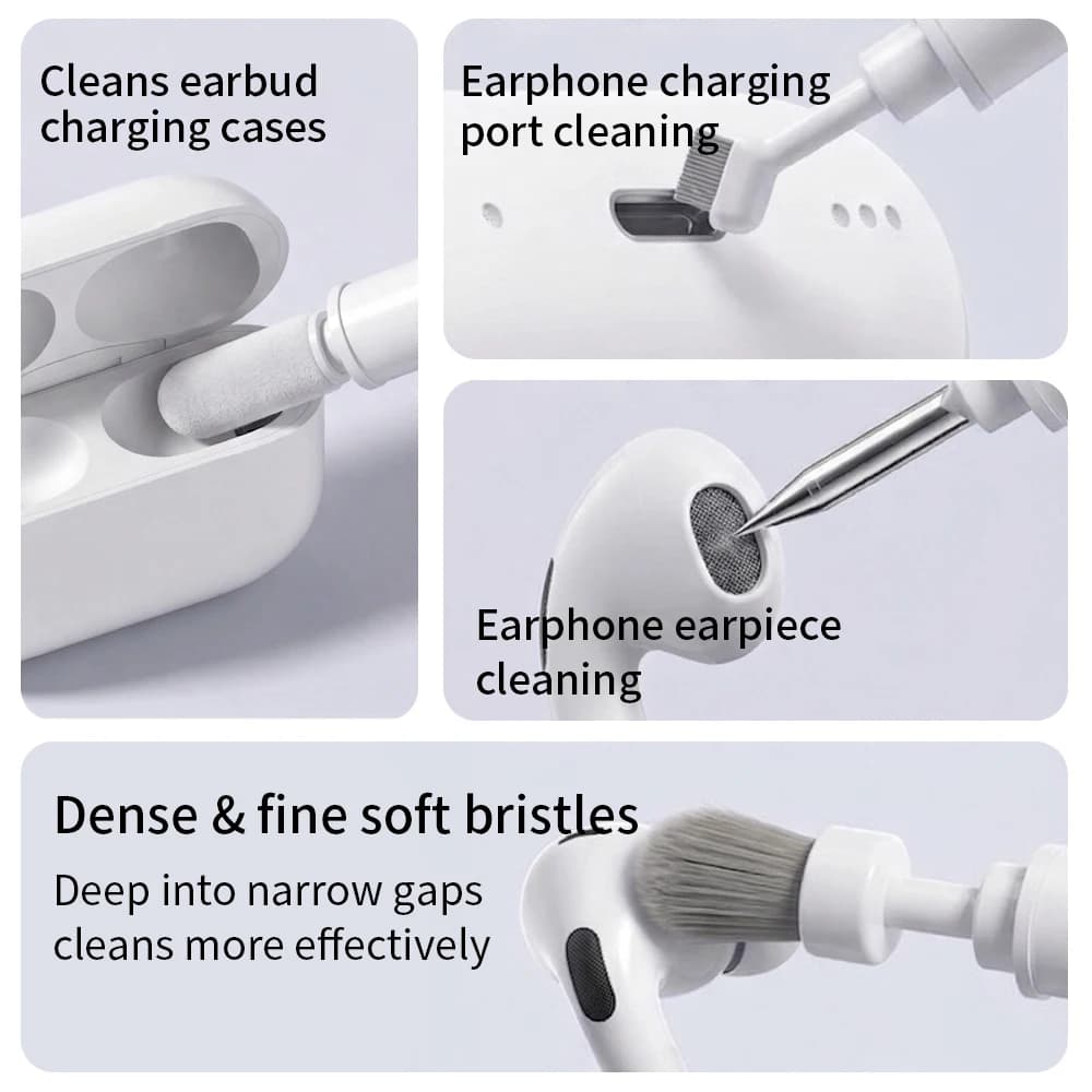 Set di pulizia per auricolari Bluetooth, per AirPods Pro 3, penna e pennello per la pulizia dell'custodia, strumenti per Samsung Xiaomi Huawei Airdots