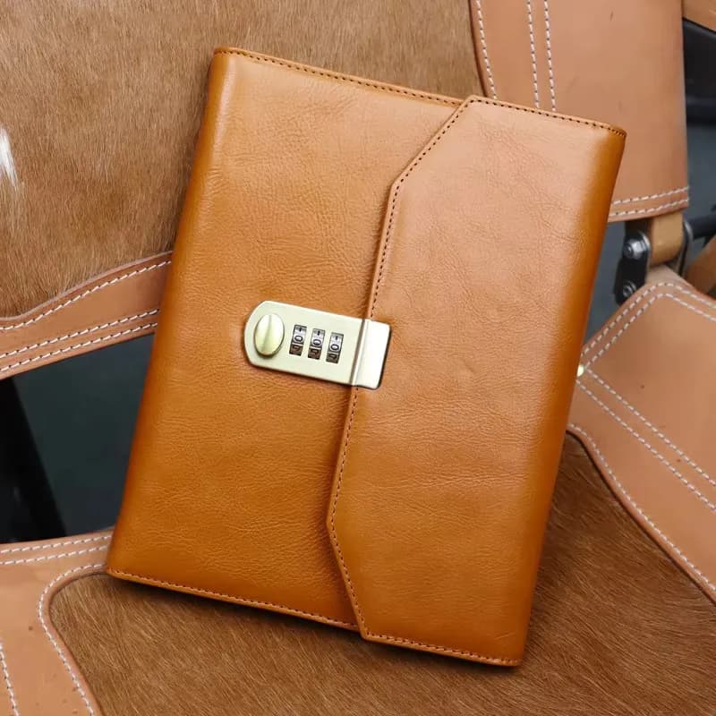 Agenda per notebook A5 in vera pelle, diario in pelle di vacchetta, diario da viaggio A6, quaderno a fogli mobili, raccoglitore a spirale aziendale