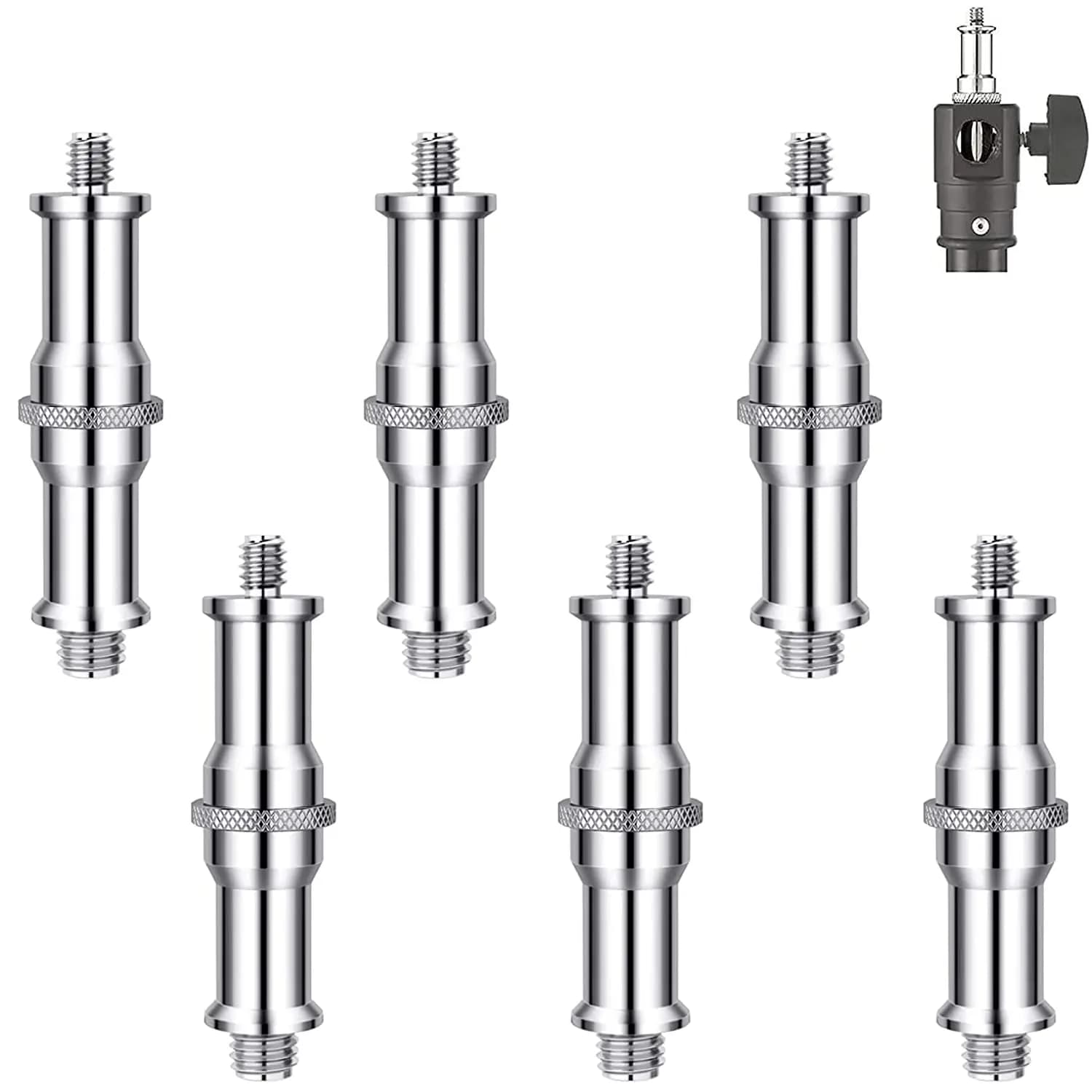 Selens Standard da 3/8 a 1/4 Adattatore Filettatura Vite Rubinetto Stud Convertitore maschio in metallo per fotografia Fotocamera reflex Treppiede Flash Light