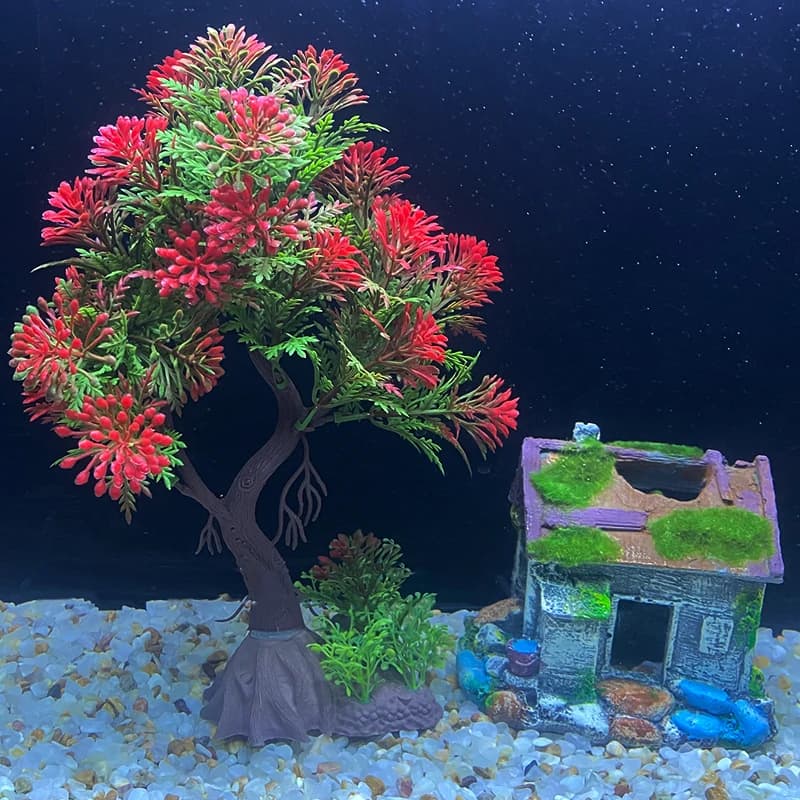 Acquario fai da te artificiale acquario Decor piante albero ornamento pianta acquatica erba decorazione accessori 26cm/10.24 pollici