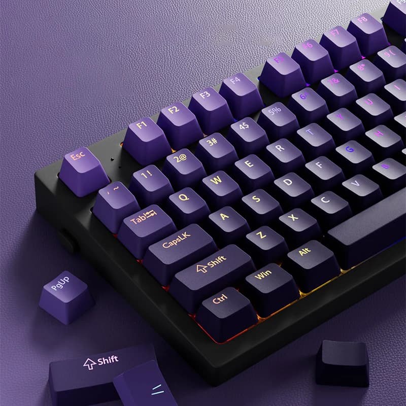 132 keys OEM Profile Gradient Covers For Cherry Mx Switch Mechanical Gamer PBT Keyboard Backlit RGB Keycap ISO Layout Copritasti